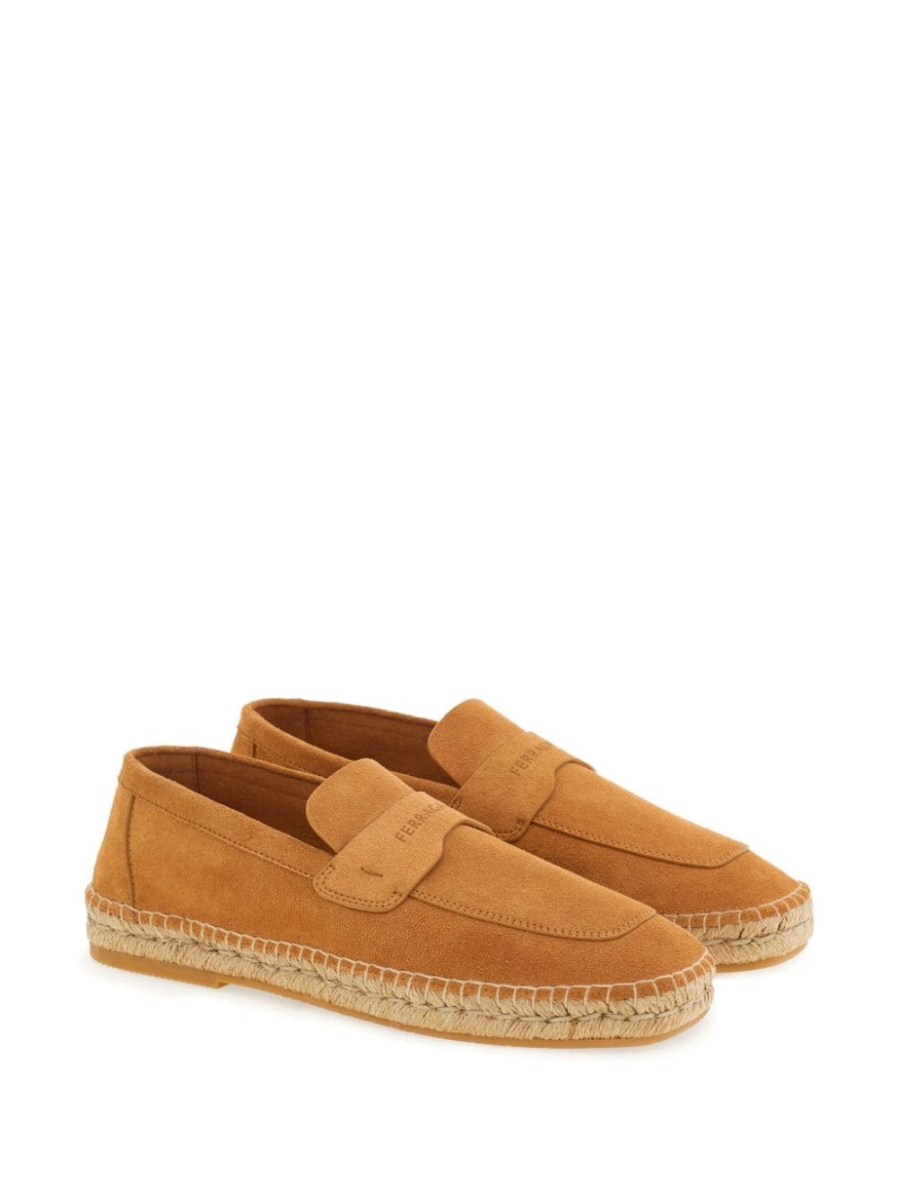 logo-debossed suede loafers - 2