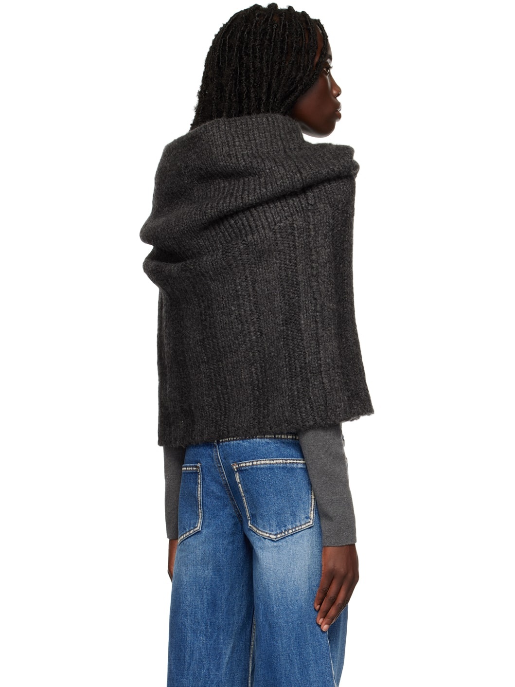 Gray Cowl Sweater - 3
