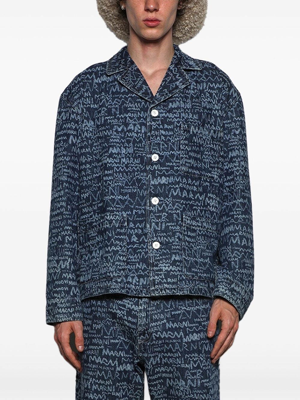 logo-print shirt - 3