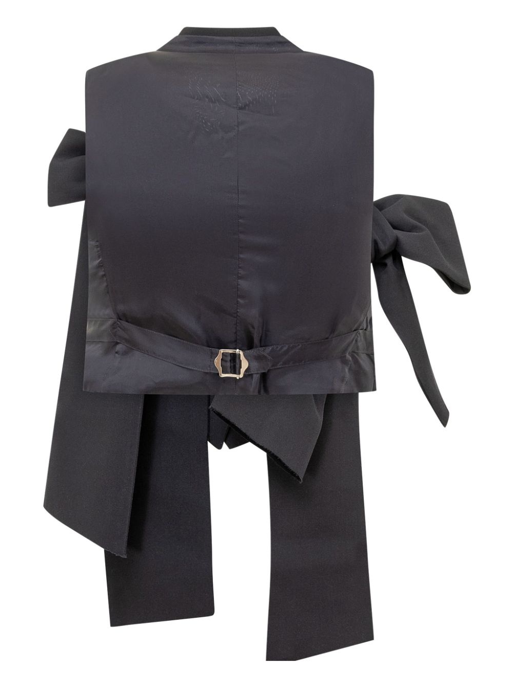 bow-embrllished gilet - 2
