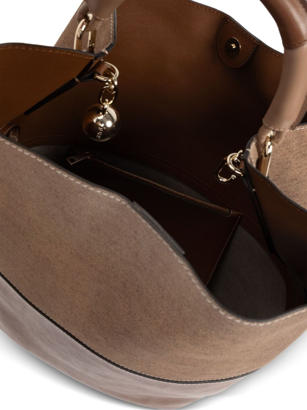 Sfera S suede leather tote bag - 5