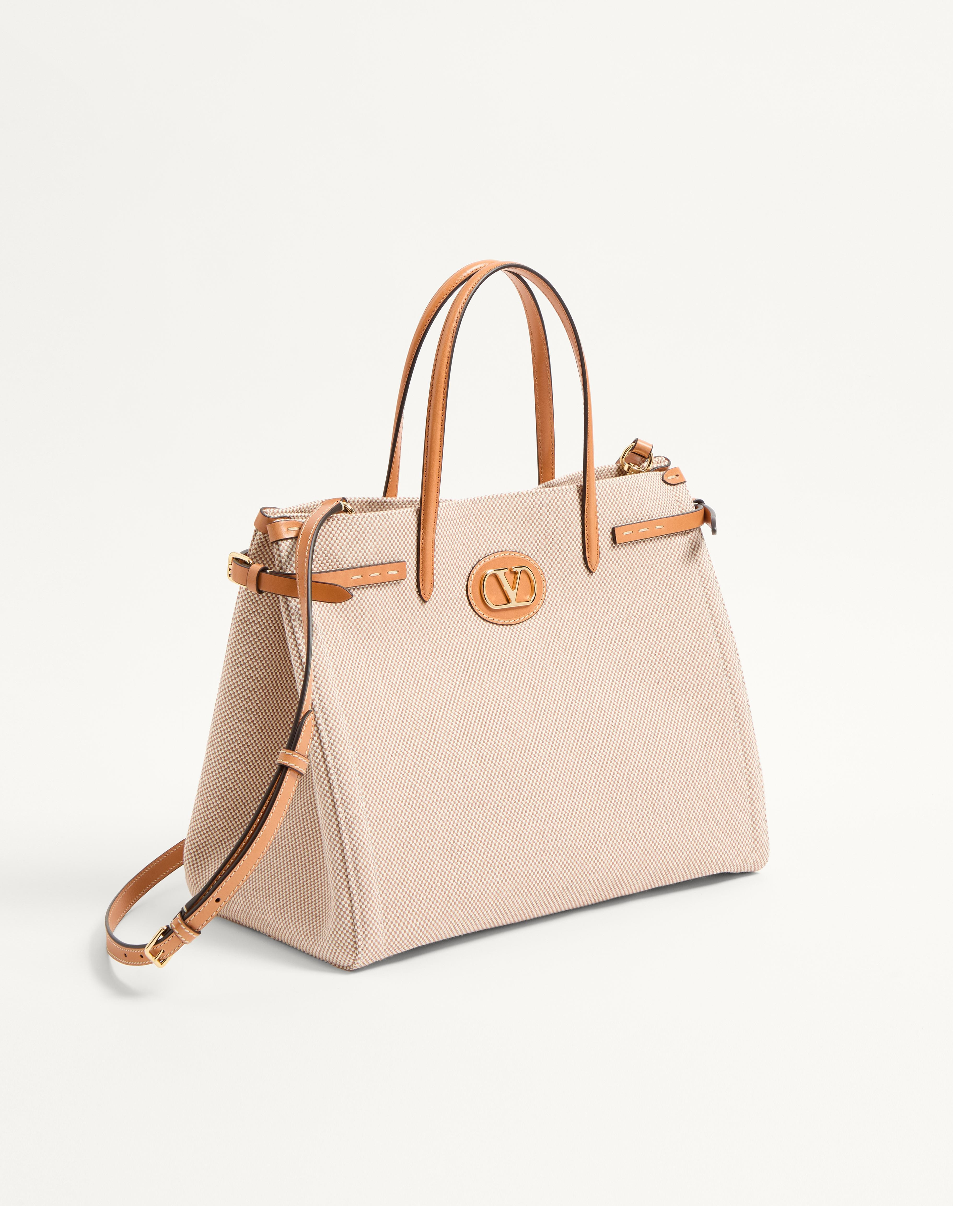 VALENTINO GARAVANI ANTIBES MEDIUM CANVAS SHOPPING BAG - 3