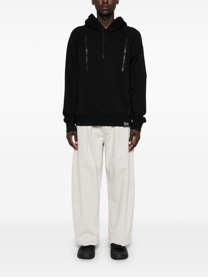 VERSACE JEANS COUTURE logo-patch hoodie outlook