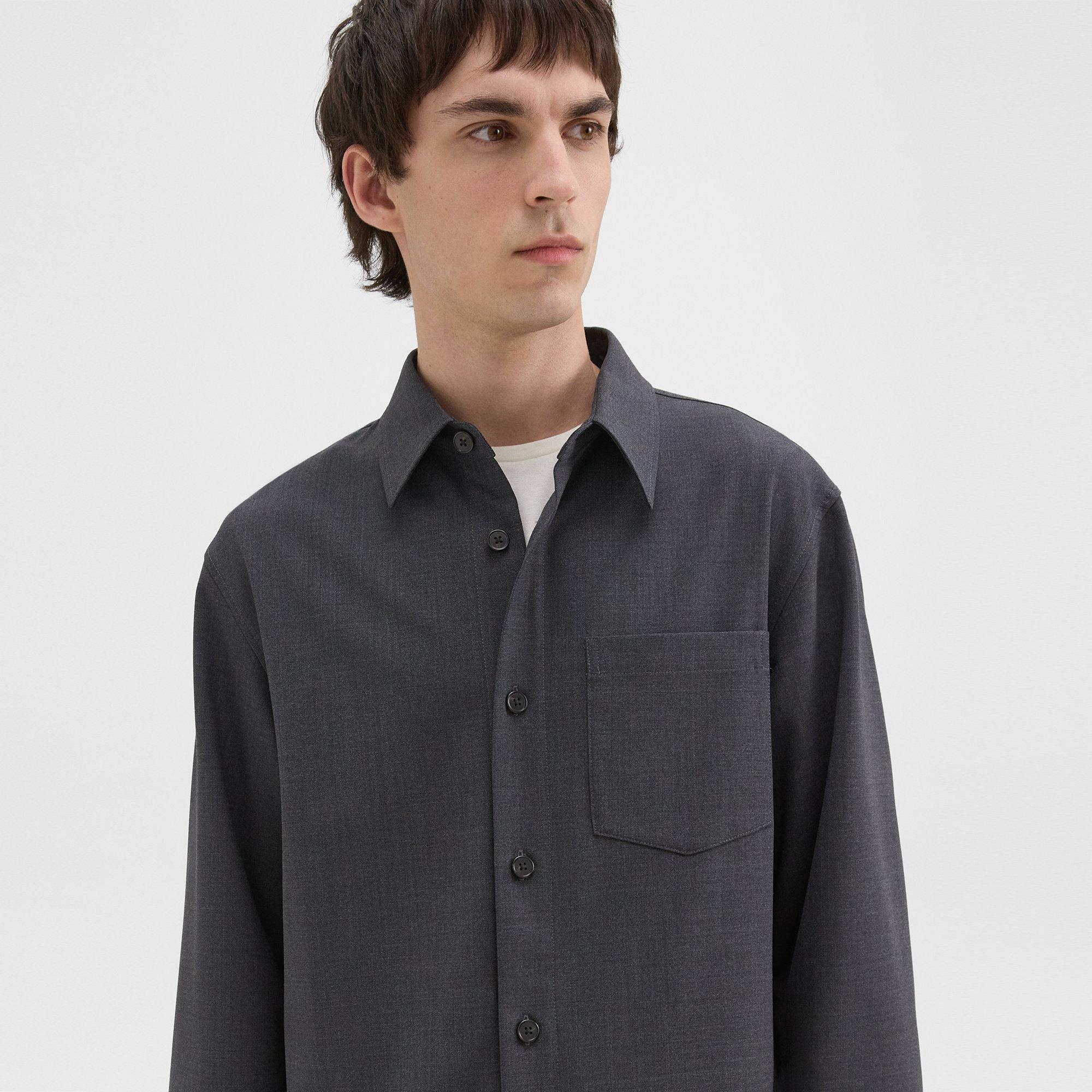 Overshirt in Wool-Blend Twill - 5