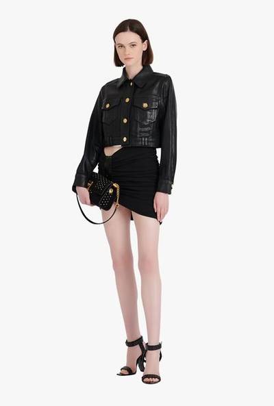 Balmain Short black jersey skirt outlook