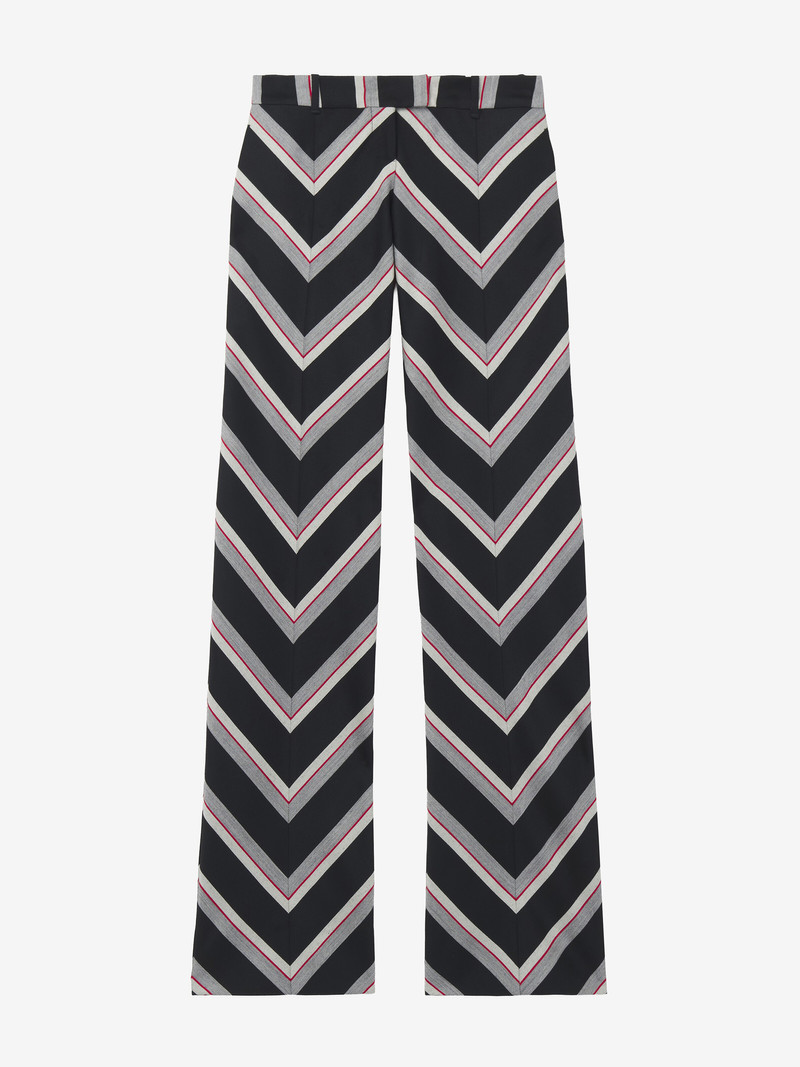 Chevron Stripe Bumster Trousers 1