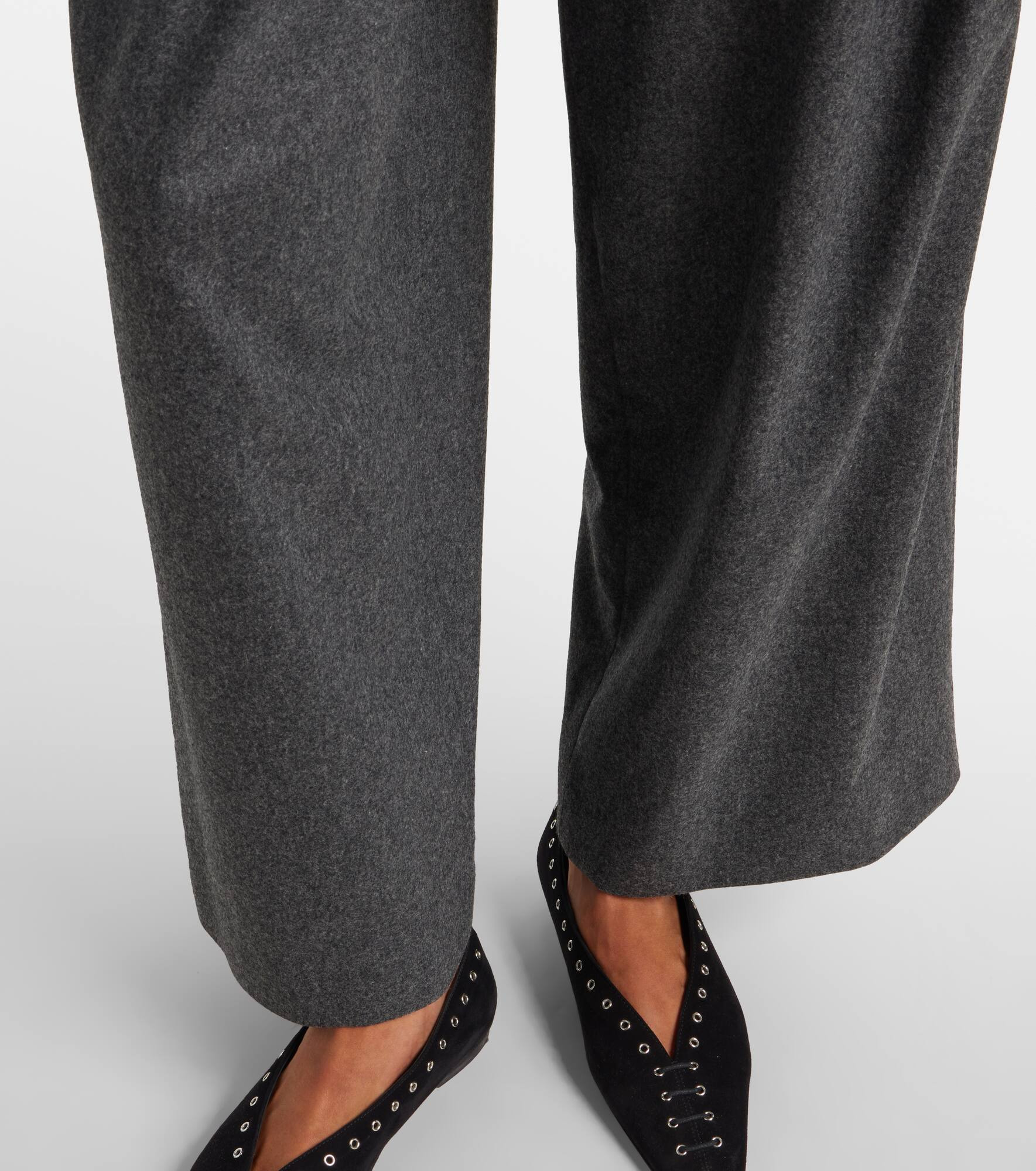 High-rise wool straight pants - 5