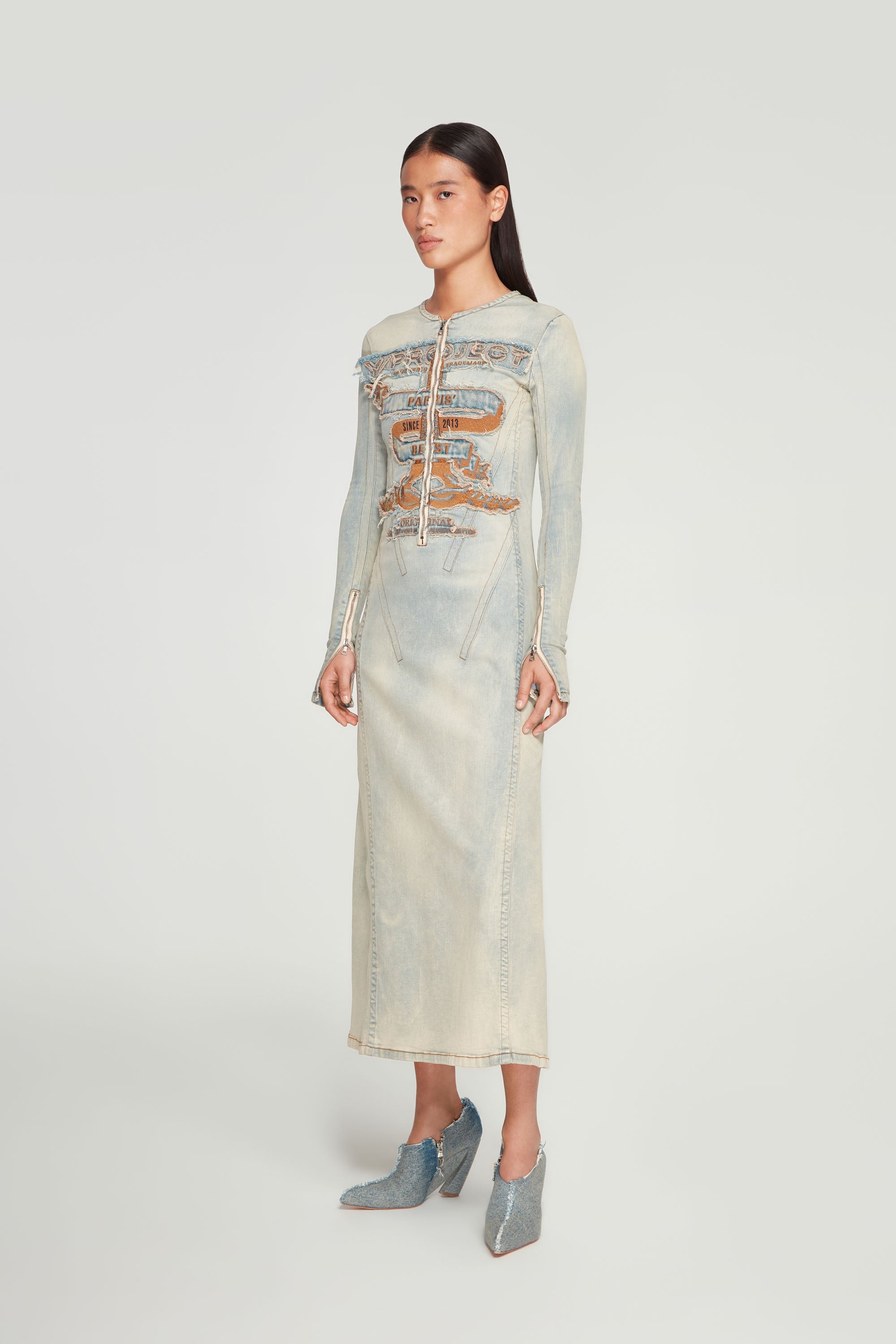 Paris' Best Denim Maxi Dress - 5