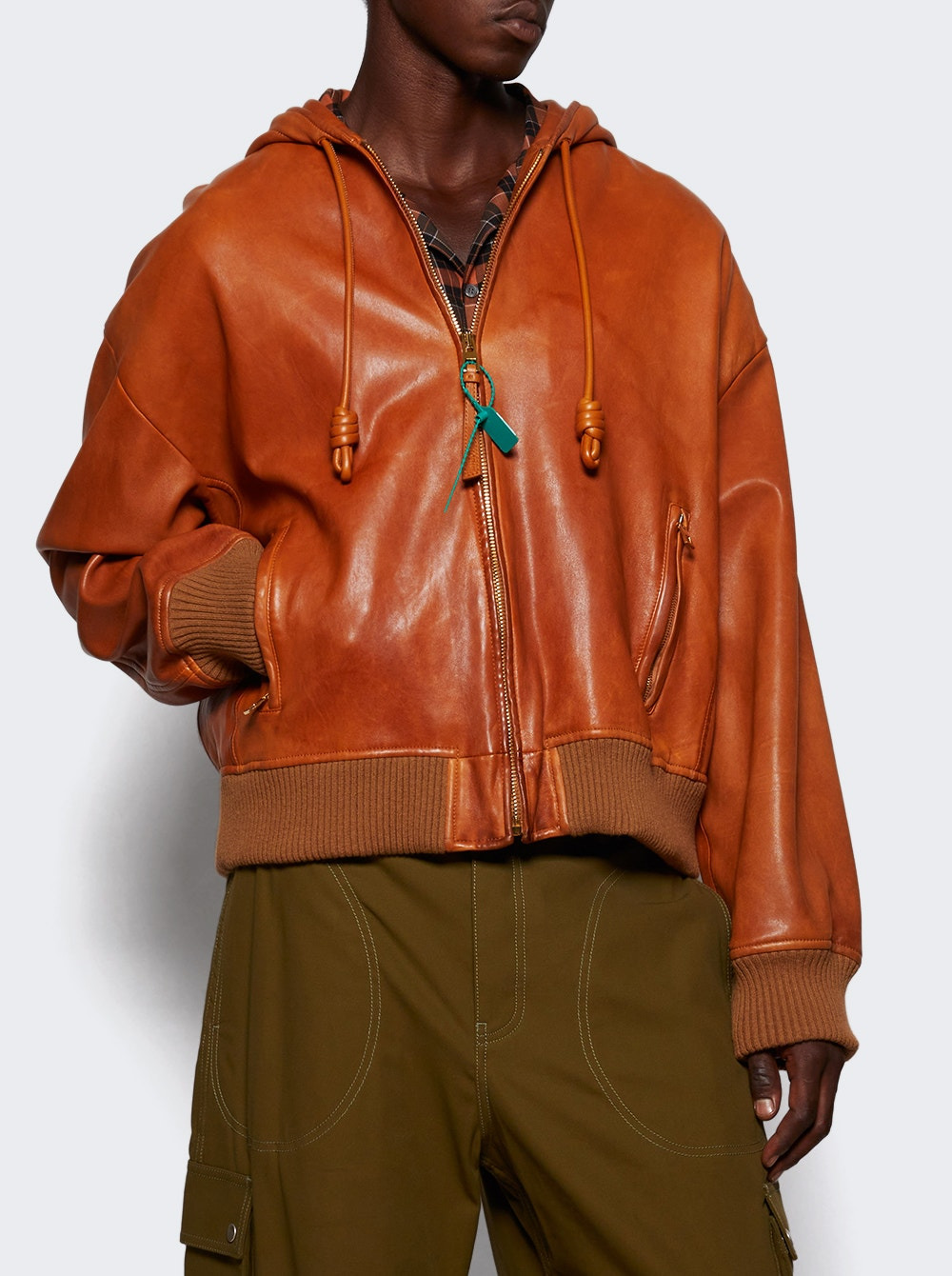 Nappa Lambskin Hooded Jacket Tan - 2