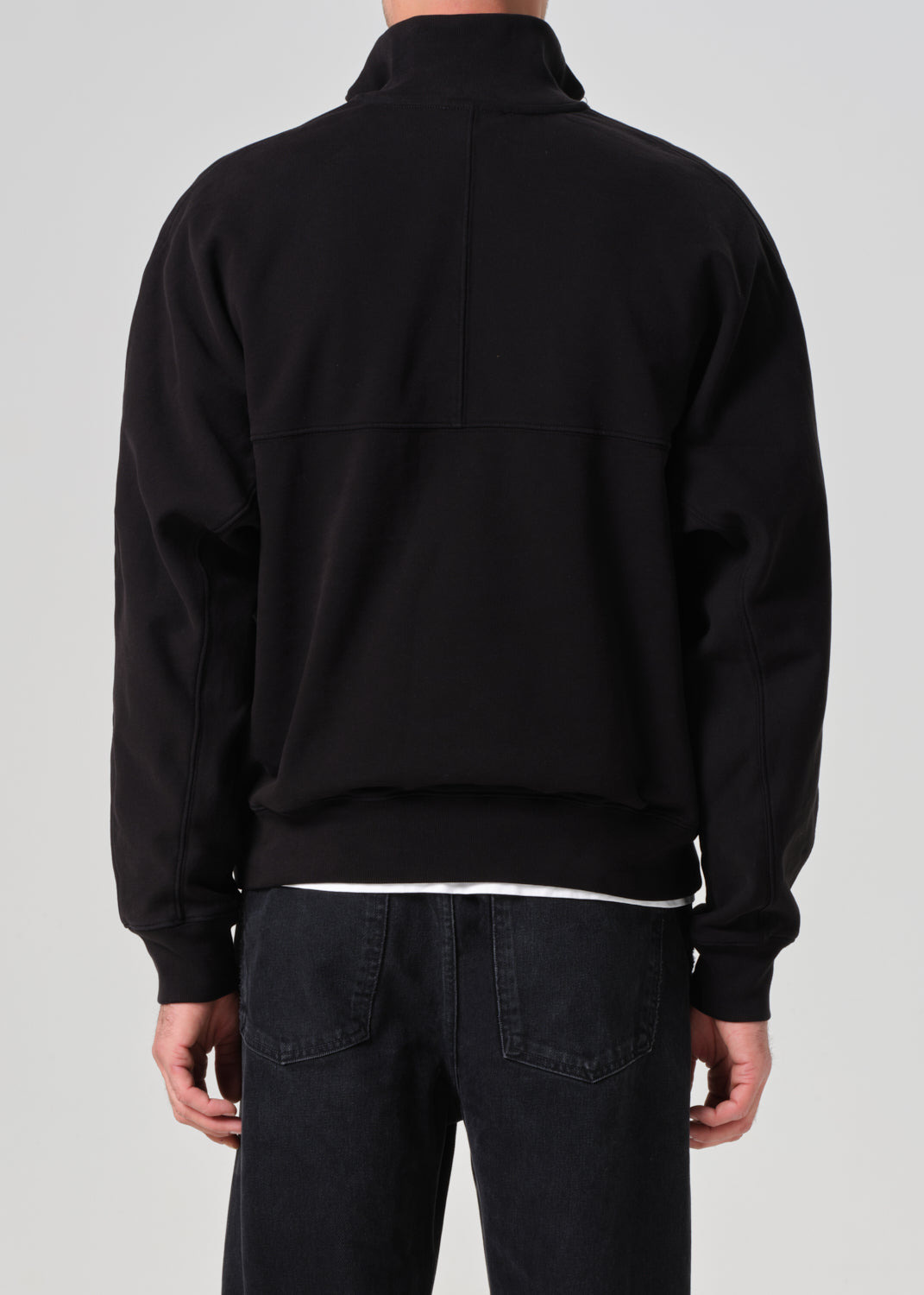IDRIS QUARTER ZIP IN BLACK - 3