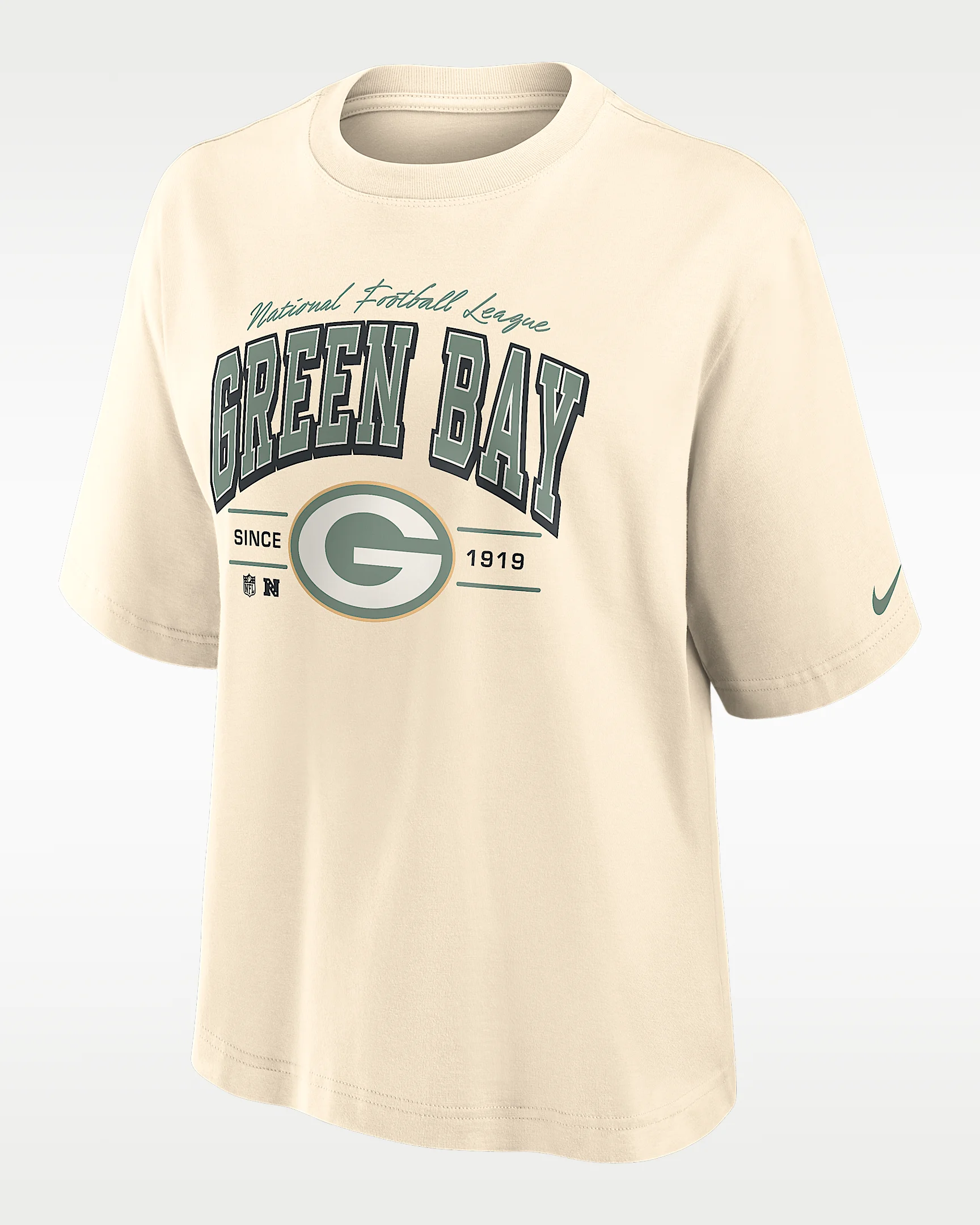 Green Bay Packers Vintage Mod Boxy Women's Nike NFL T-Shirt - 1