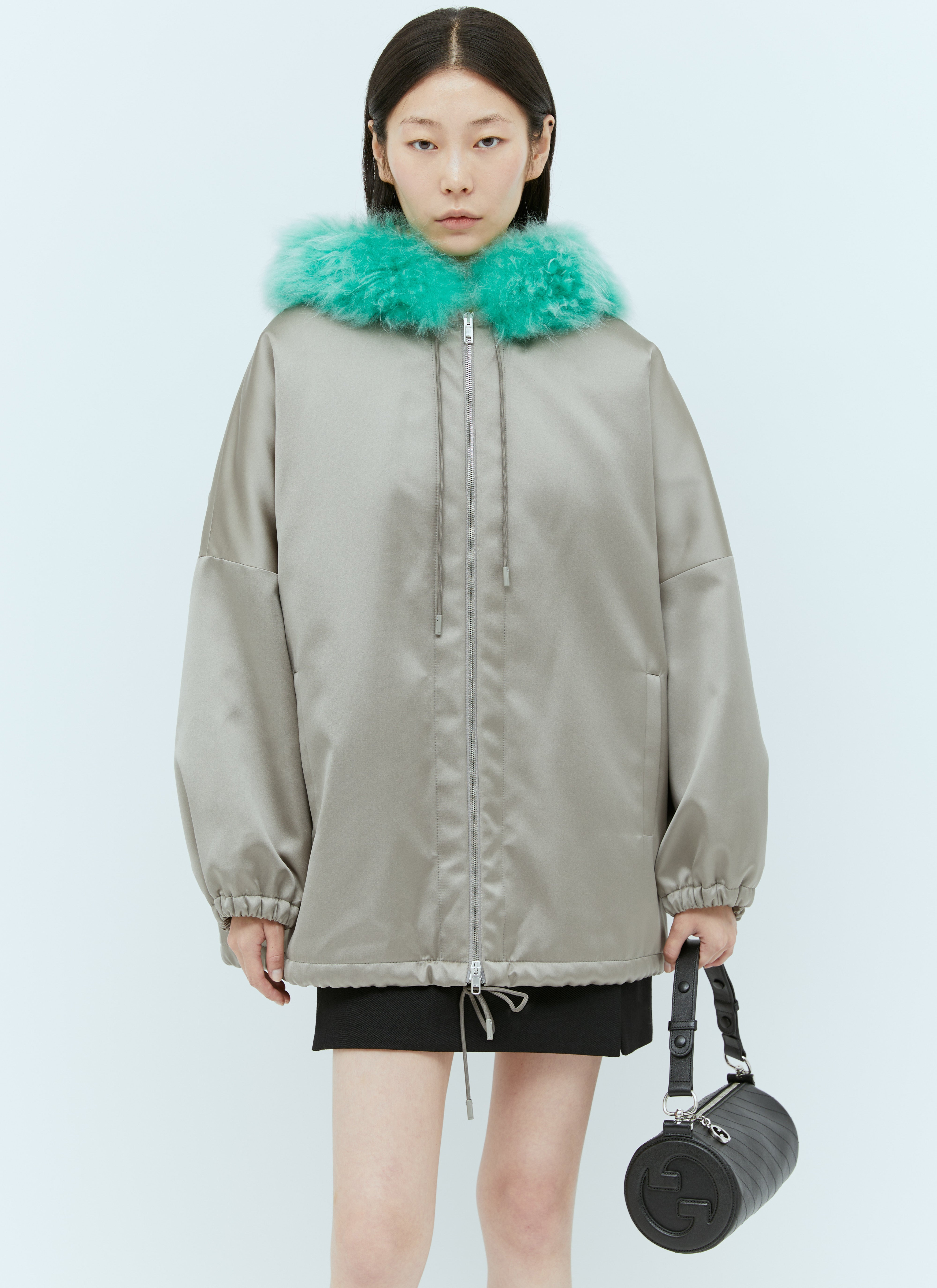 Gucci Women Satin Bomber Jacket - 6