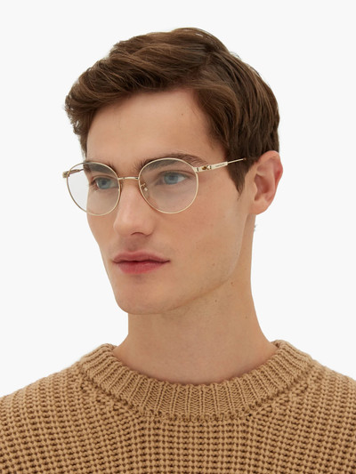 Alexander McQueen Round metal glasses outlook