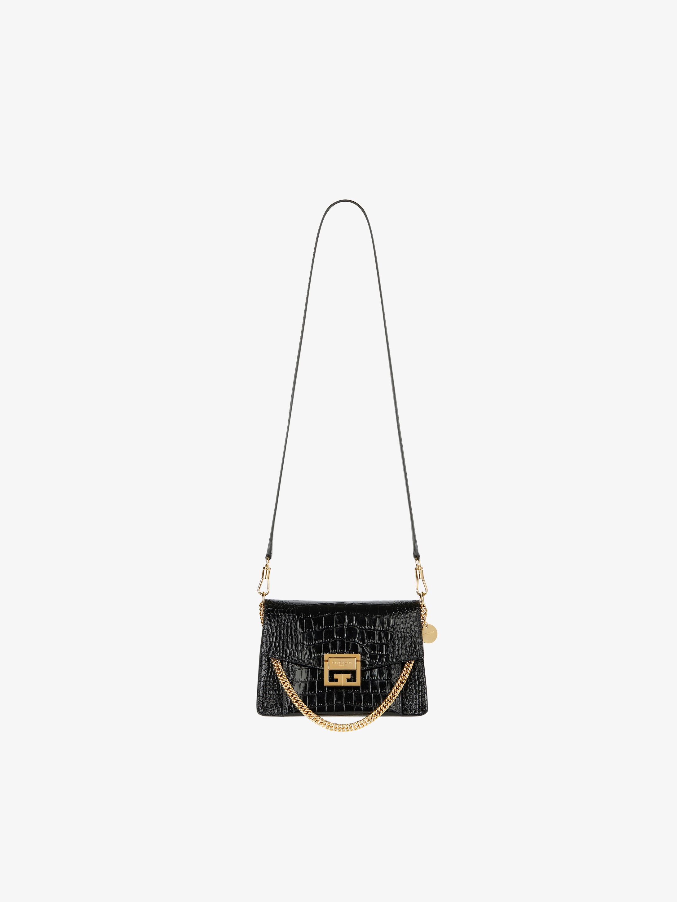 Small GV3 bag in crocodile effect leather - 2