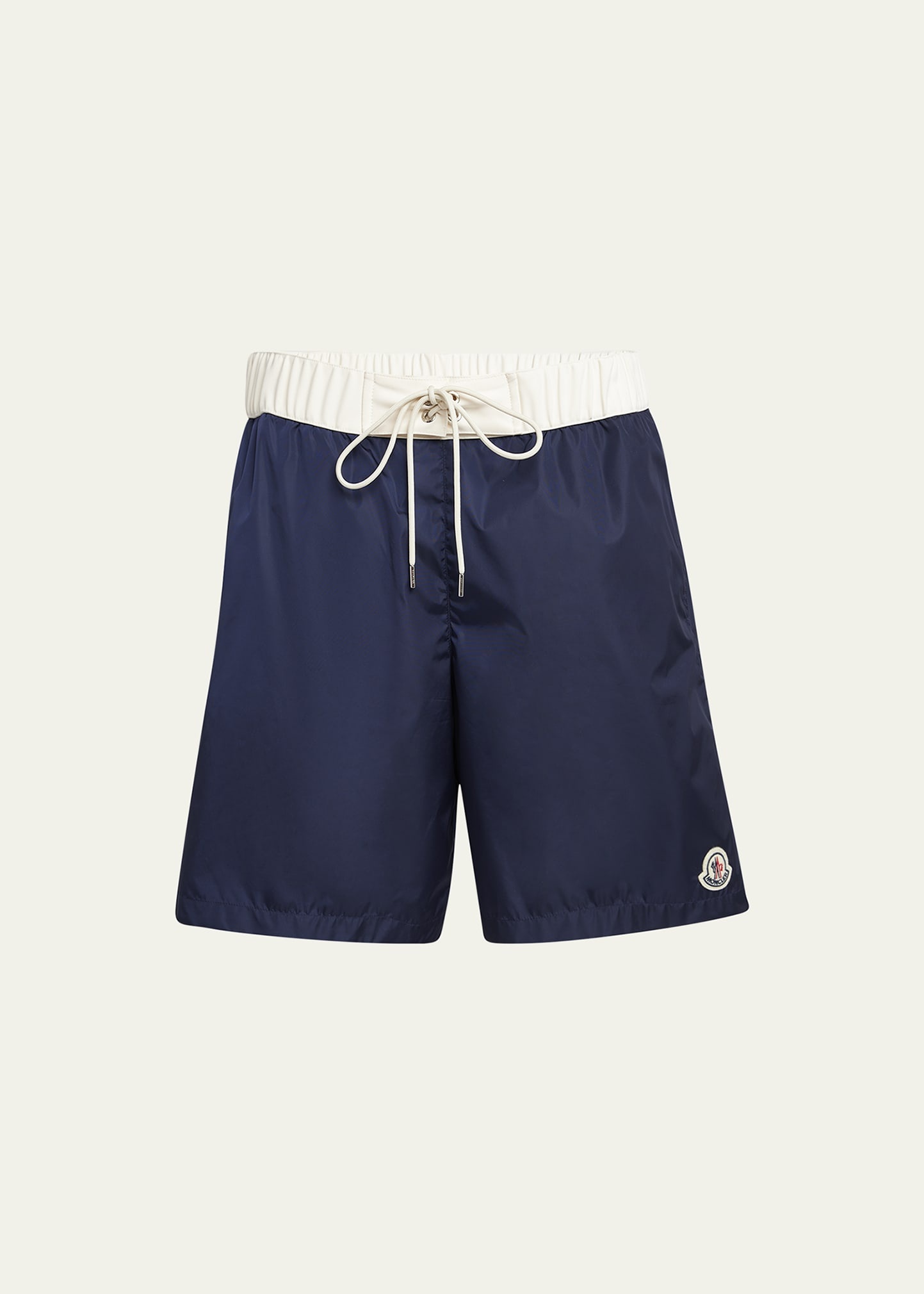Men's Nylon Contrast-Band Swim Shorts - 1