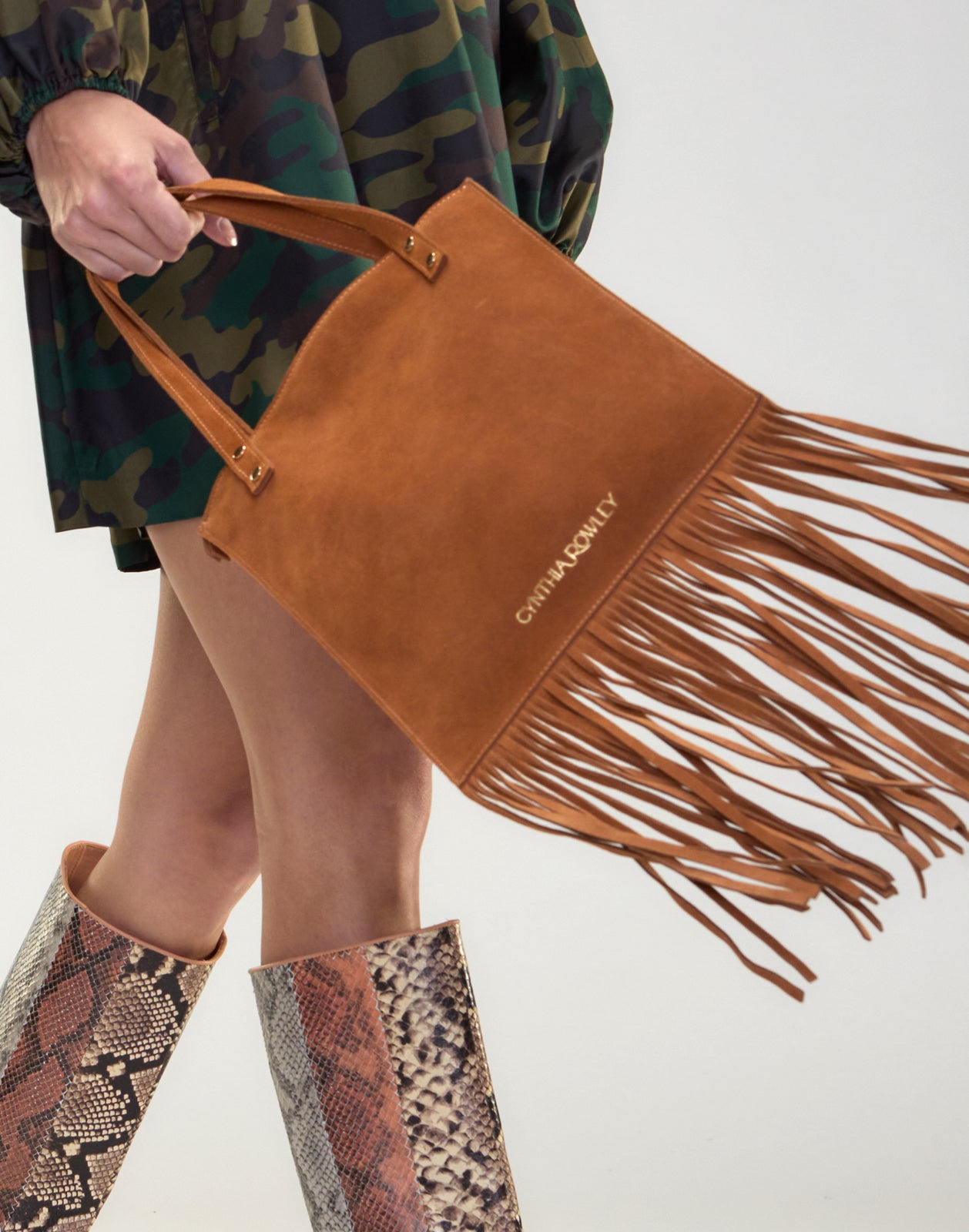 Felicity Fringe Suede Tote - 4