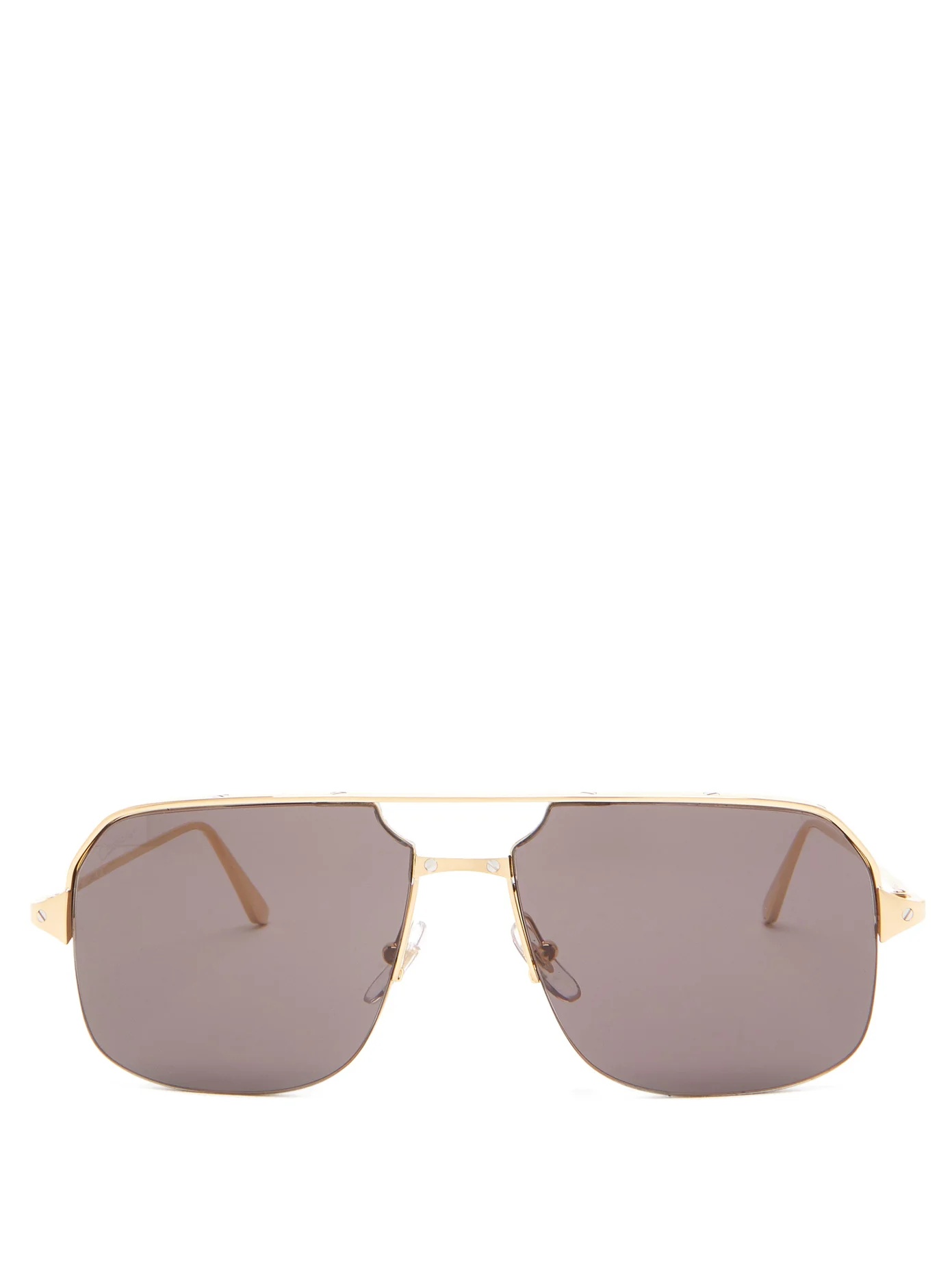 Bronze aviator metal sunglasses - 1