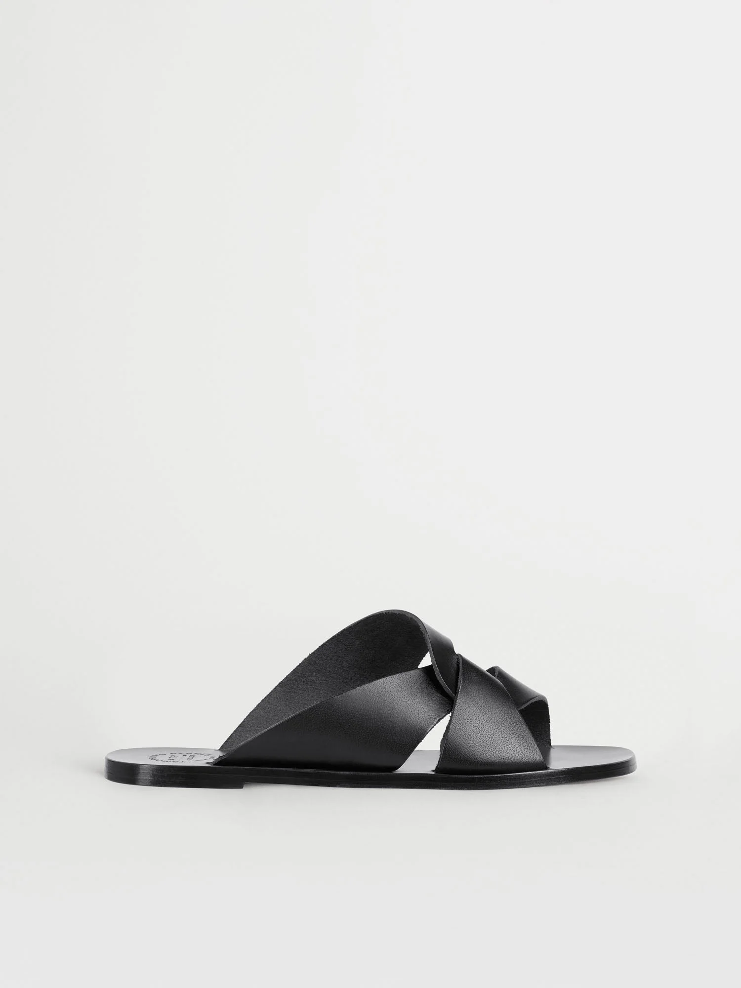 Allai Black Leather Flat sandals - 1