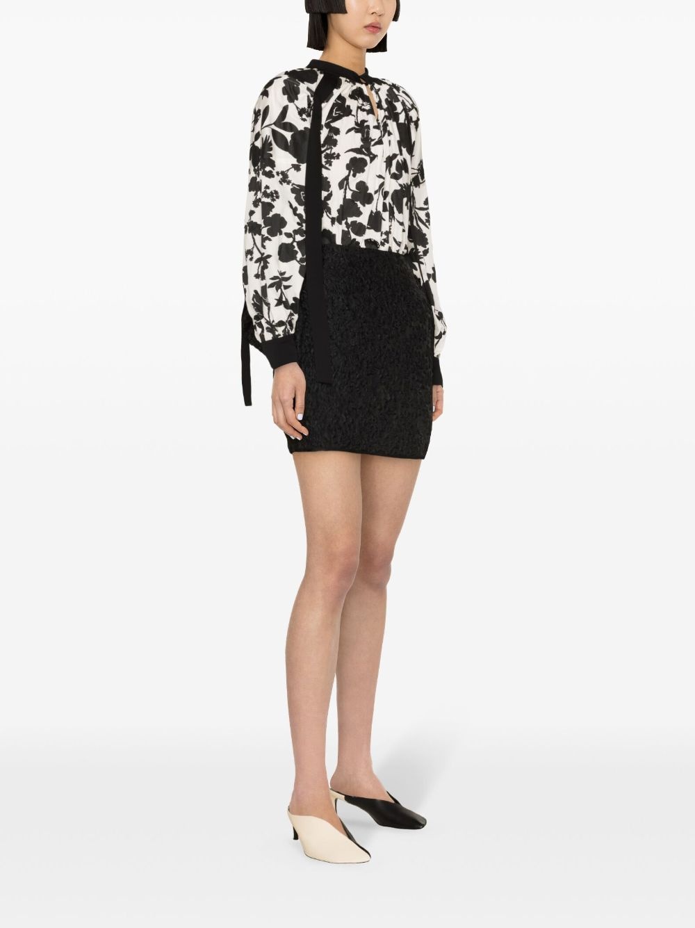 Gaetana floral-print cotton blouse - 4