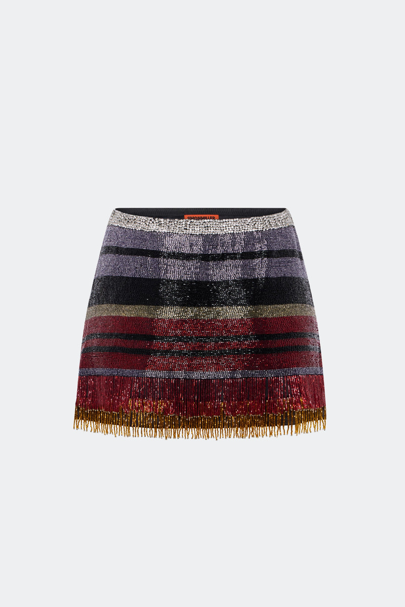 Inessa Crystal Beaded Skirt In Jewel Multi 1