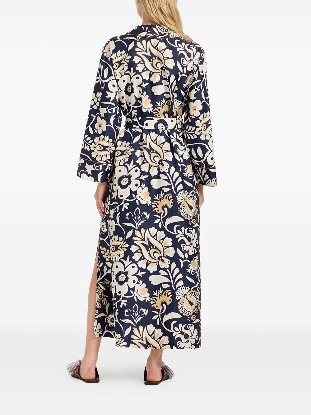 Midnight floral-print wrap dress - 3