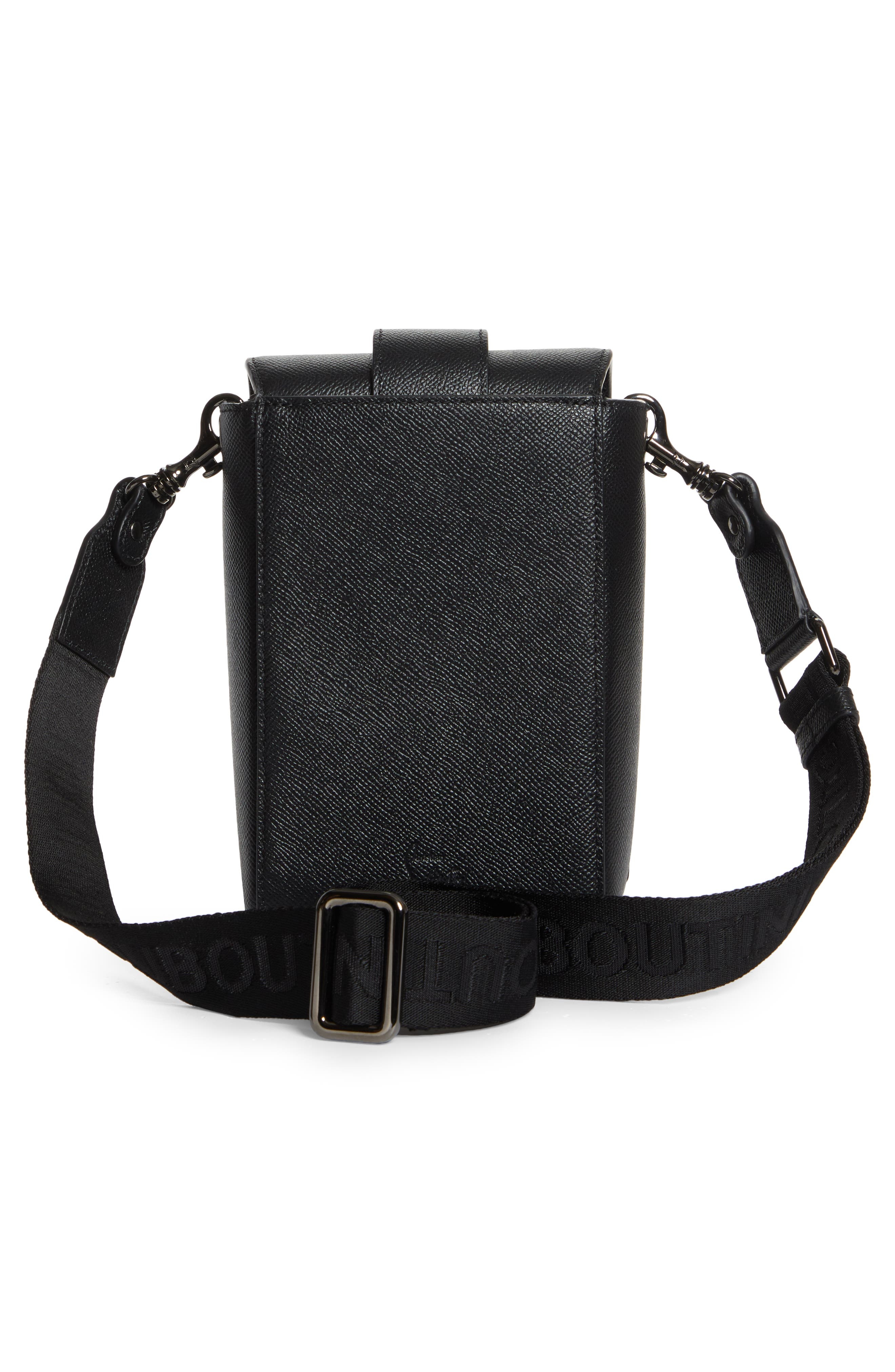 Christian Louboutin Groovy North/South Calfskin Crossbody Bag in Black/Black/Black at Nordstrom - 2