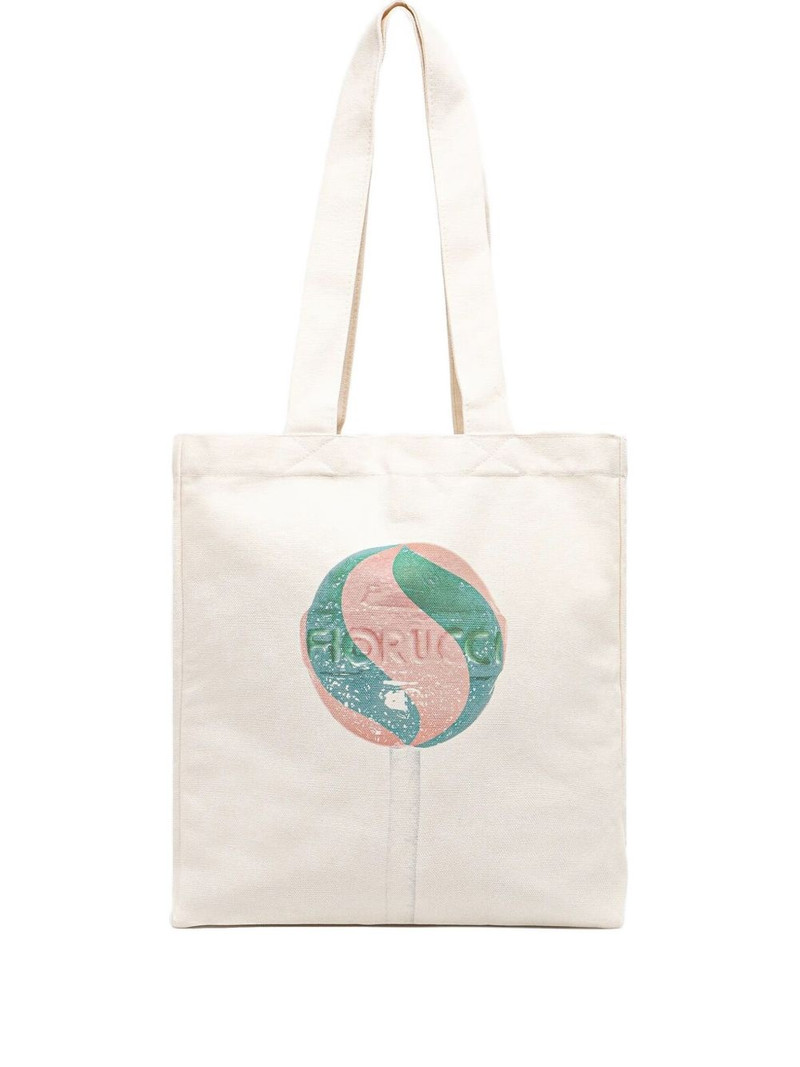 Lollipop Print Canvas tote bag 1