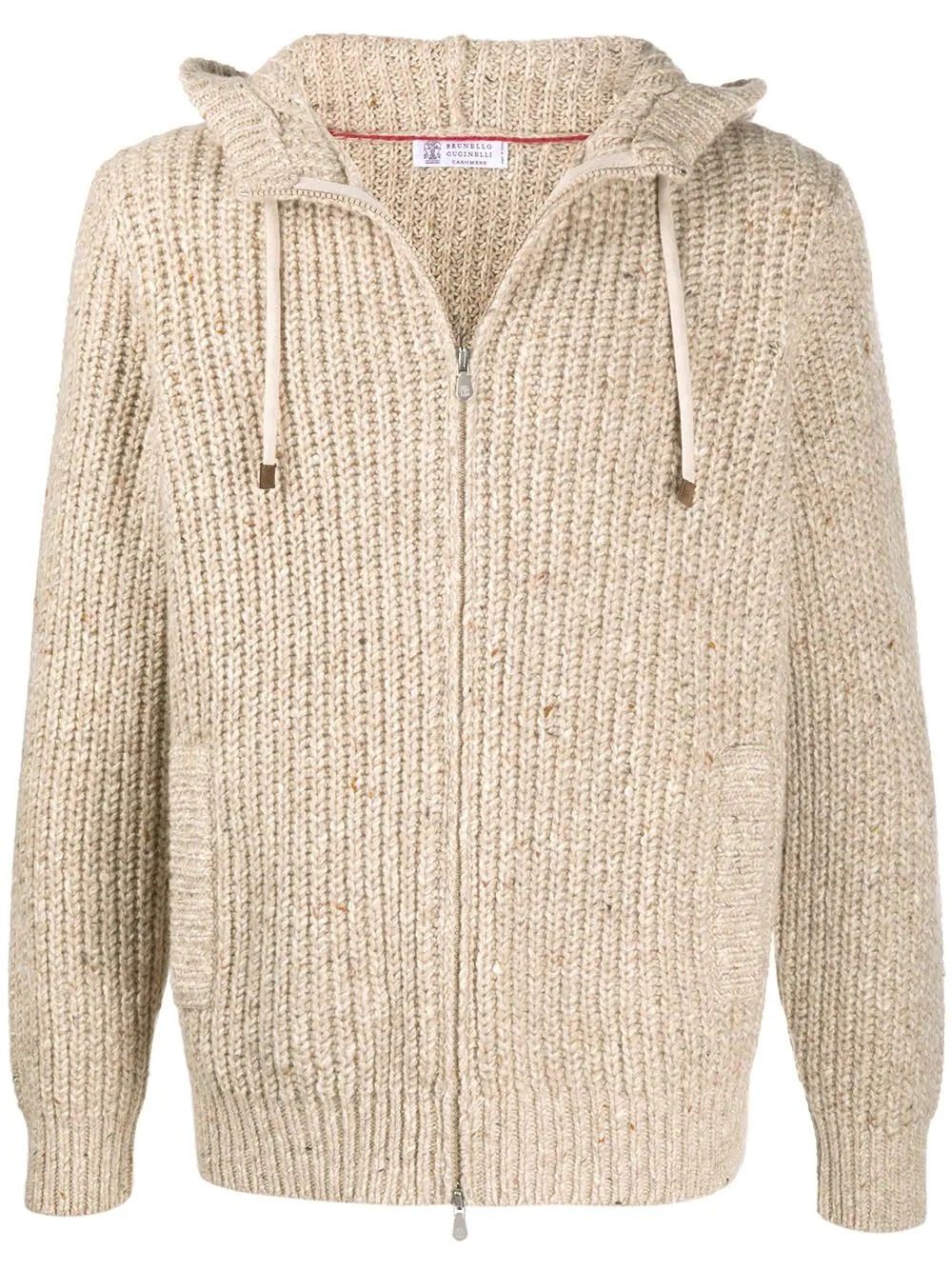 knitted zipped hoodie - 1