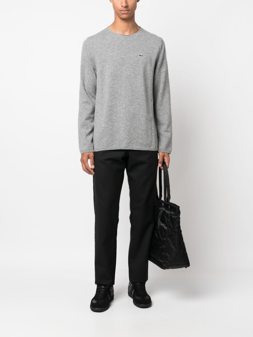 mid-rise tapered wool trousers - 2