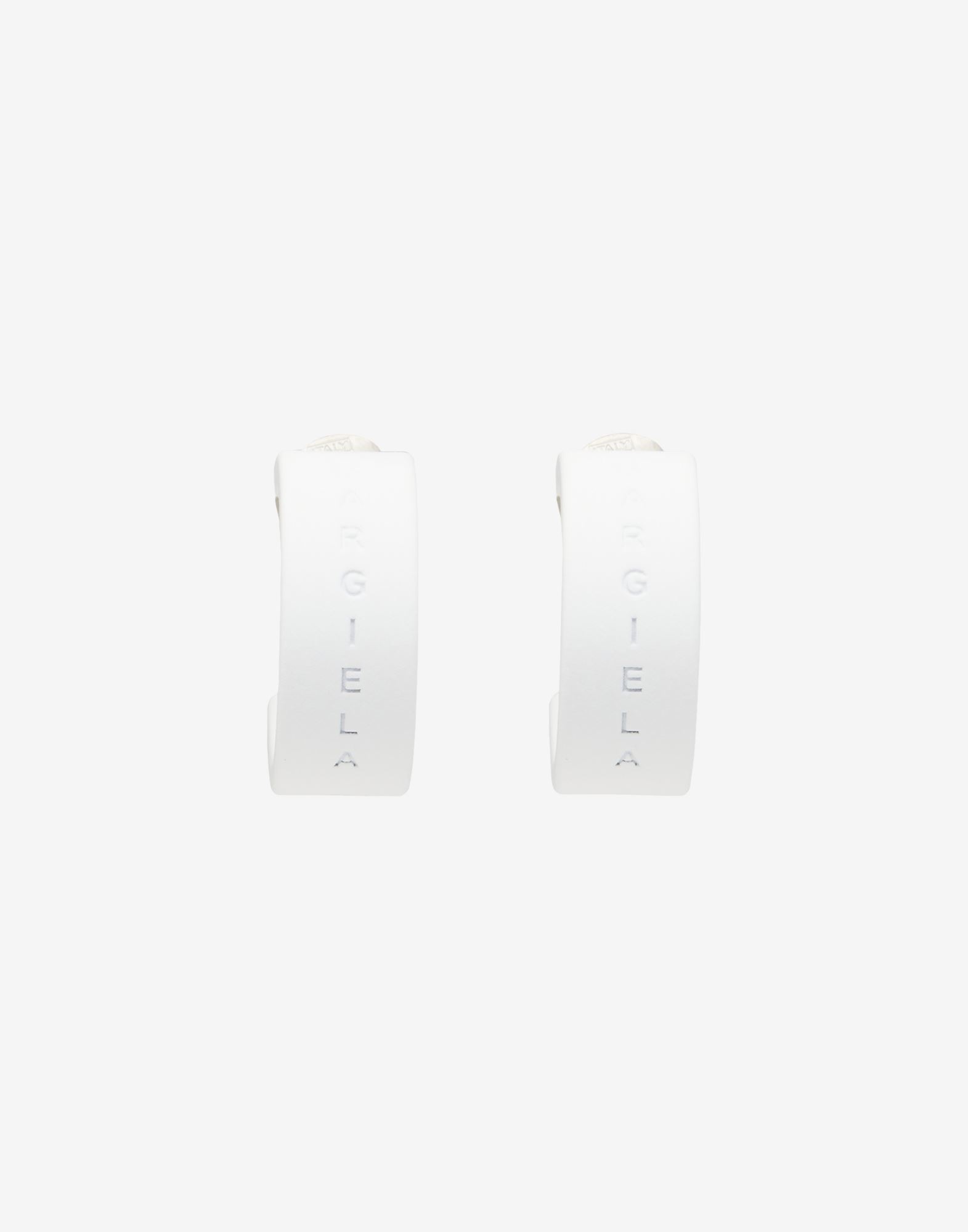 Minimal logo hoop earrings 1