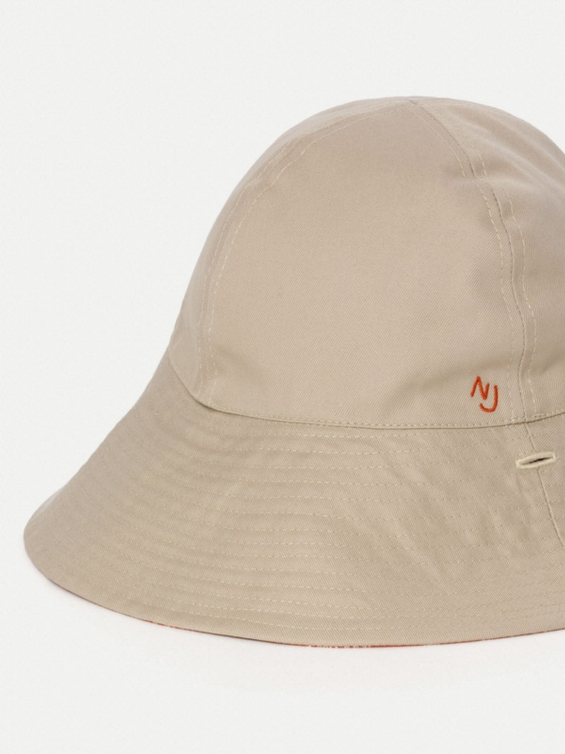 Solveig Cotton Bucket Hat Beige 4