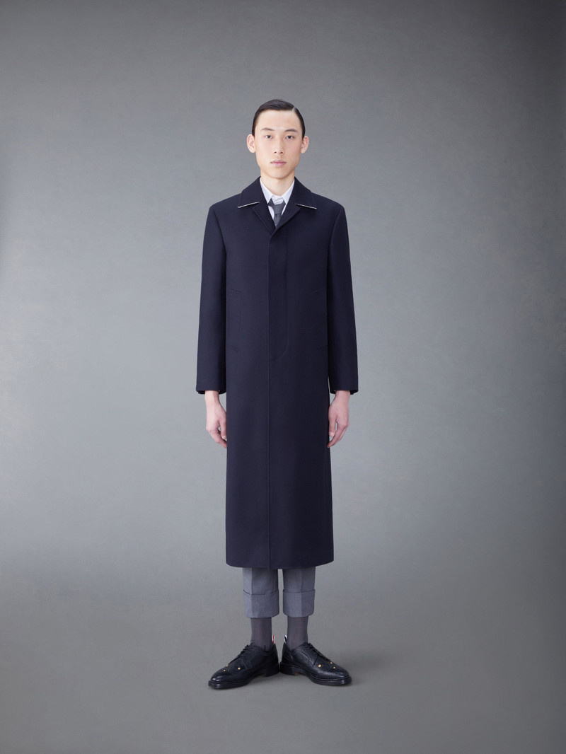 Thom Browne Melton Button Bal Collar Coat | REVERSIBLE