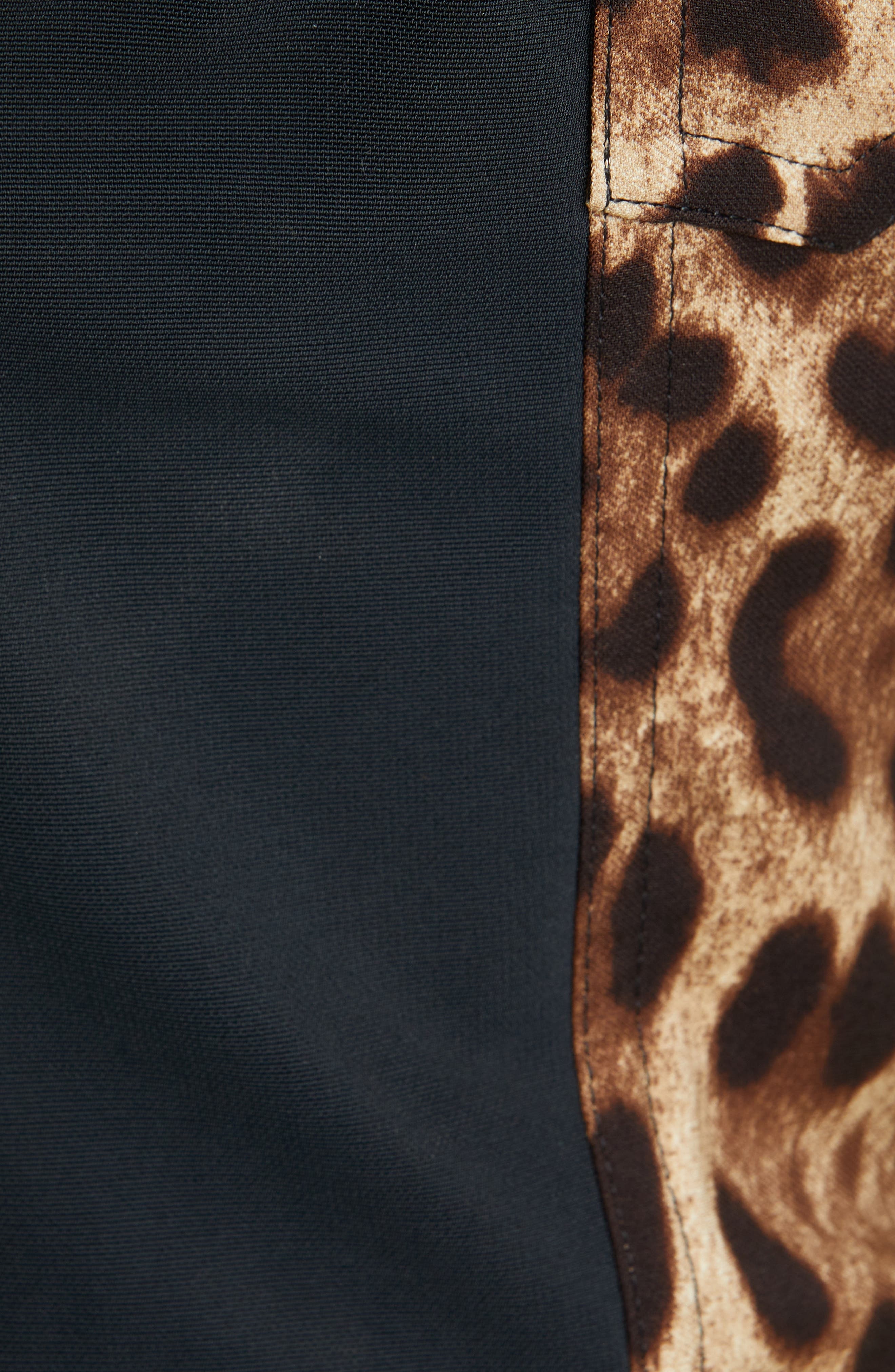 Leopard Print Silk Blend Charmeuse Bustier Top - 6