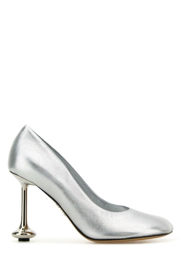 Loewe Women Silver Leather Toy Pumps - 1
