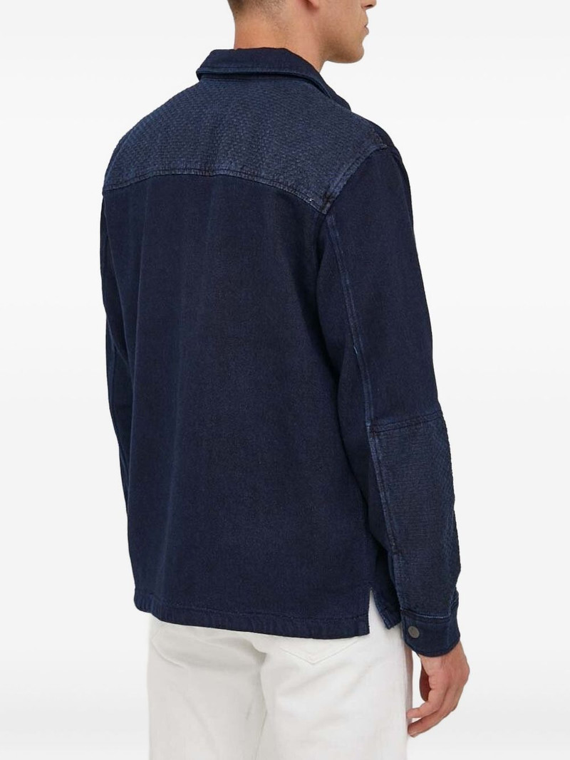 GUESS USA textured-panel denim shirt jacket outlook
