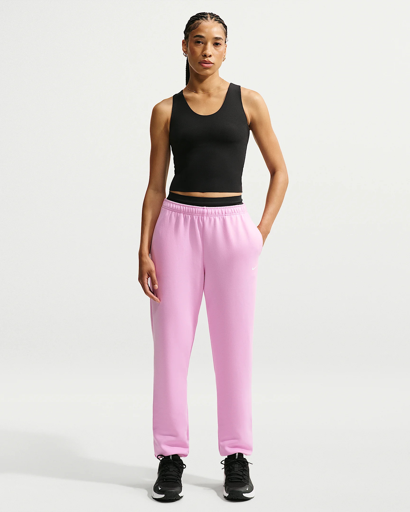 Nike Studio Fleece Sport Women's Dri-FIT Mid-Rise Pants - 1