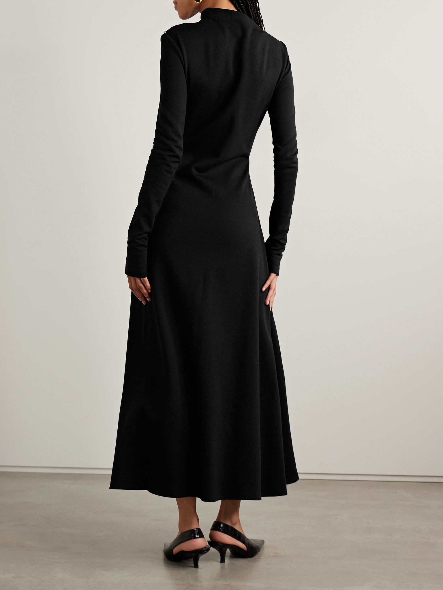 Edile draped jersey maxi dress Black - 3