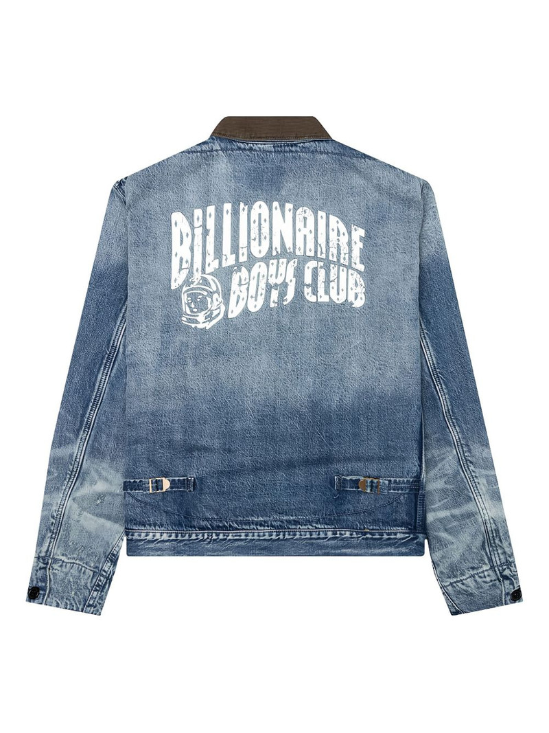 BILLIONAIRE BOYS CLUB astronaut-logo denim jacket outlook