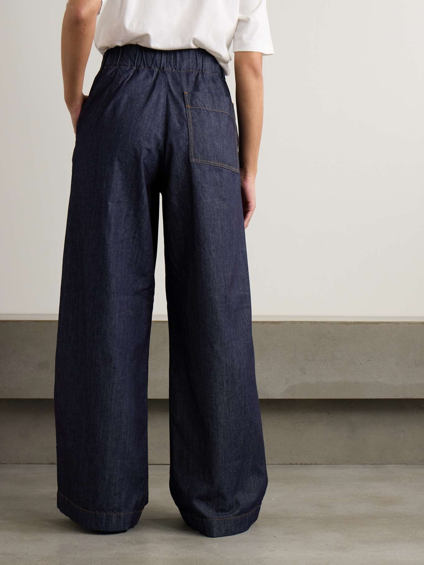 Pila pleated high-rise wide-leg jeans - 4