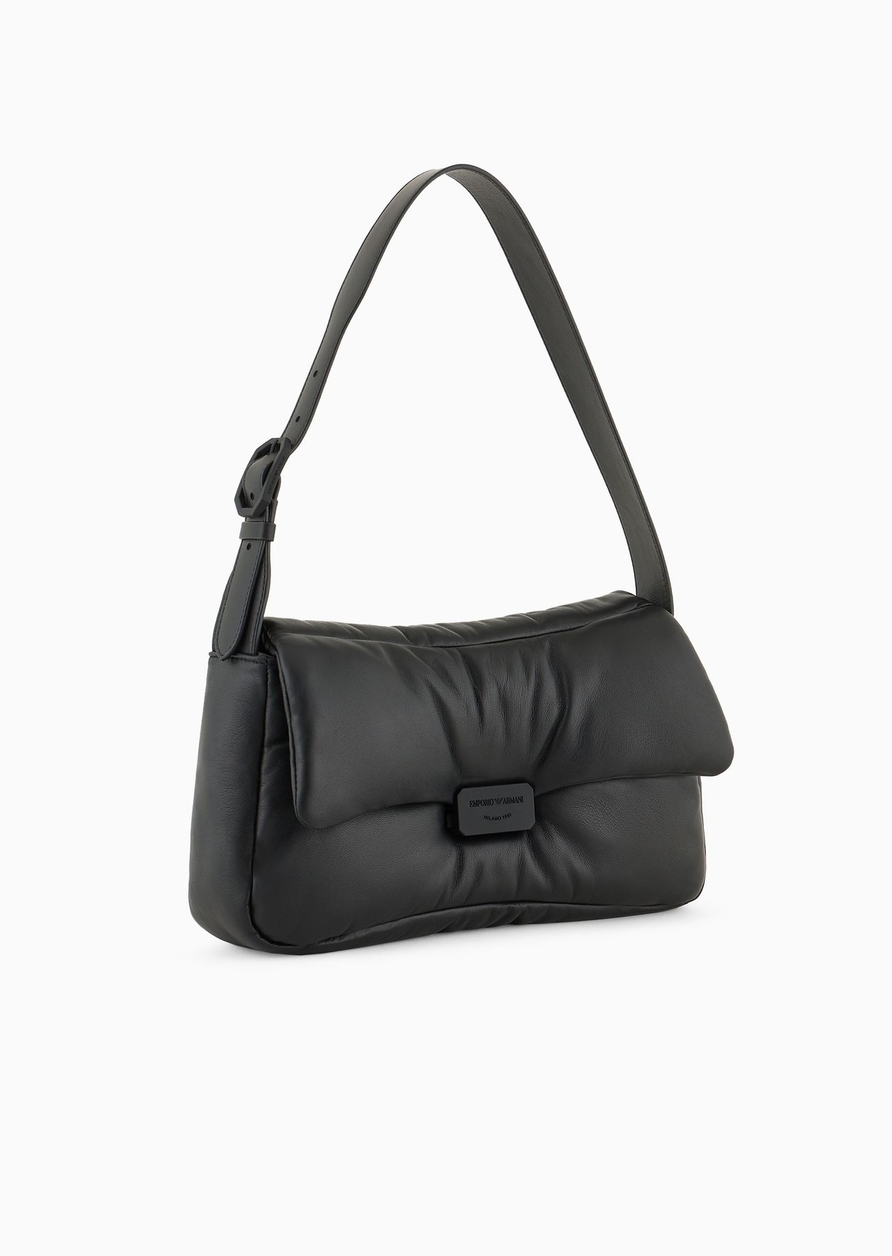 Oversized baguette shoulder bag in puffy nappa leather - 2