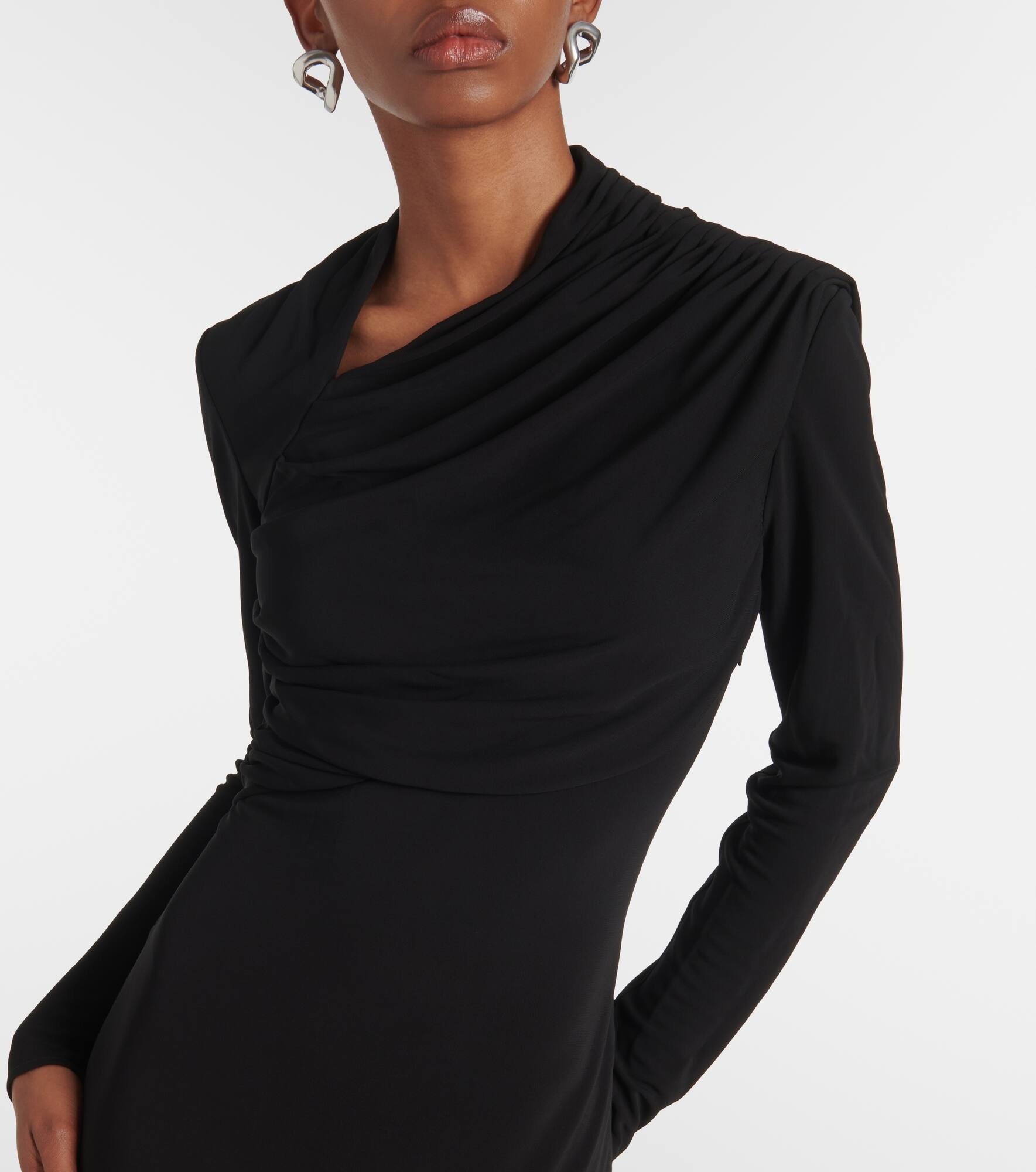 Joy pleated jersey maxi dress - 5