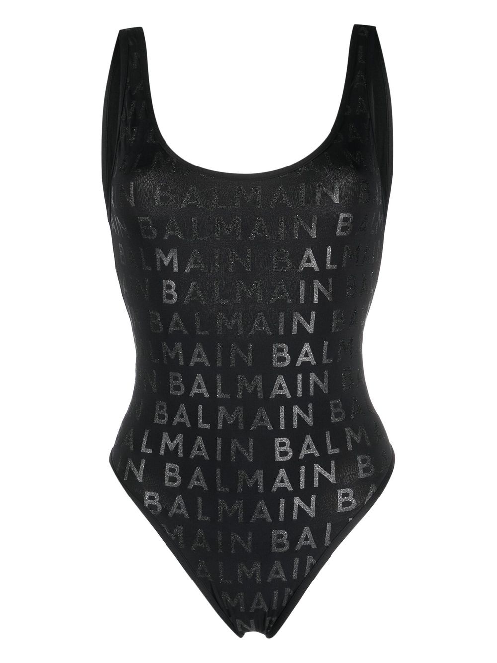 logo-print sleeveless swimsuit - 1