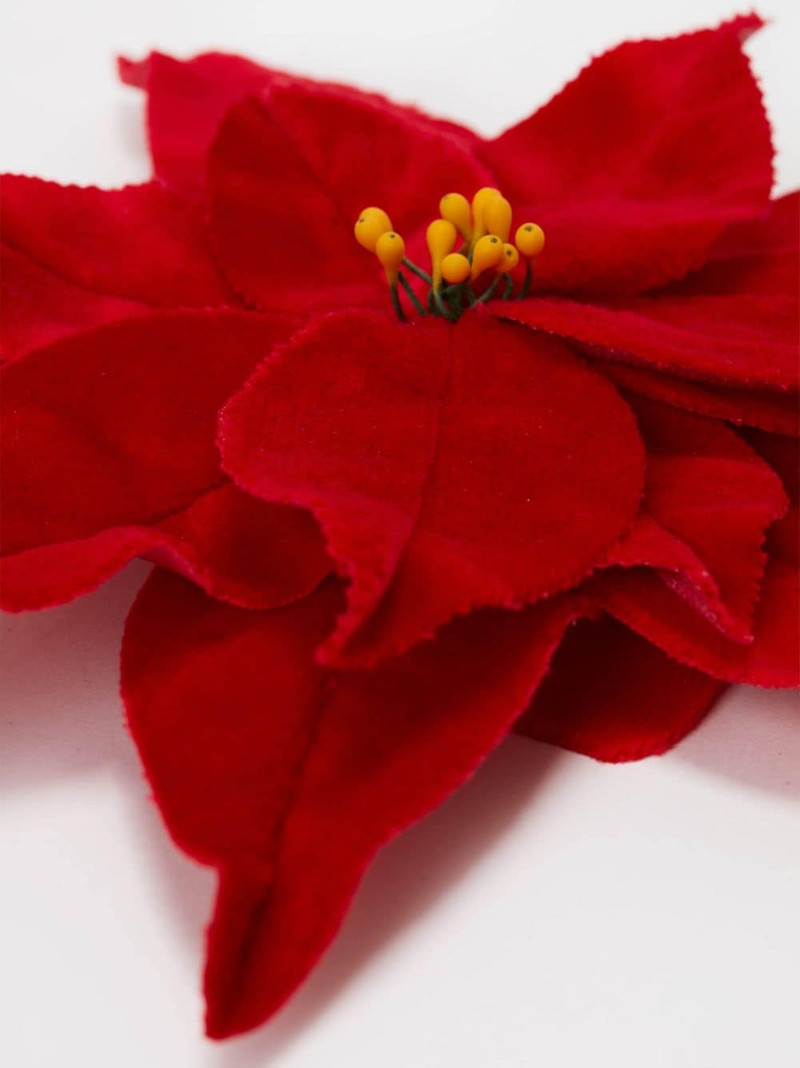 VELVET POINSETTIA BROOCH 3