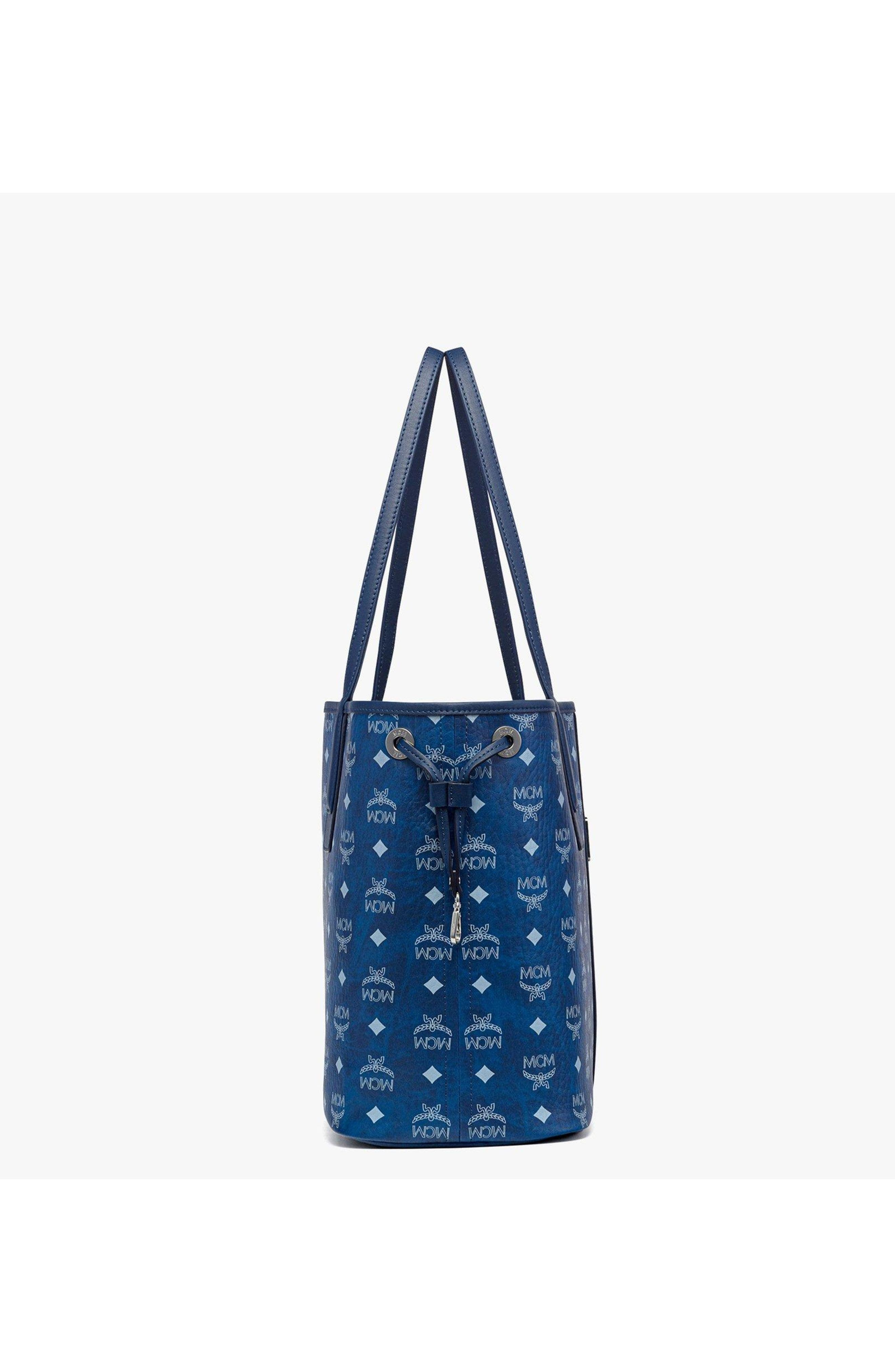 MCM Medium Liz Shopper in Visetos in Blue Visetos at Nordstrom - 2