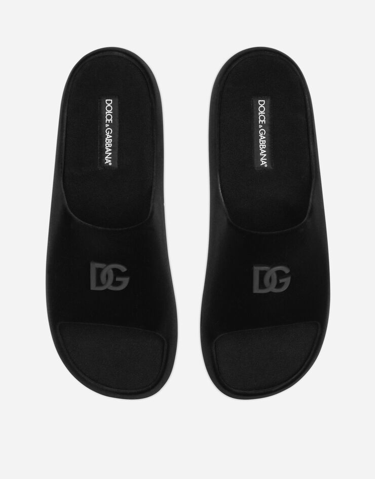 Flocked rubber beachwear sliders - 4