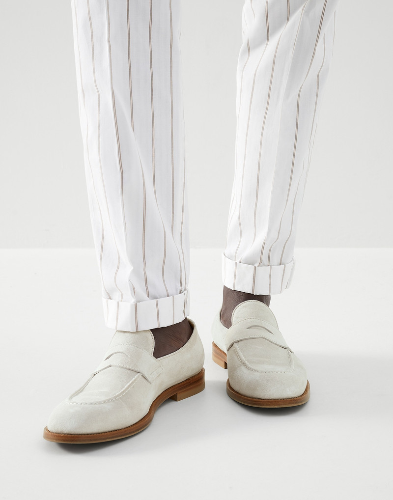 Brunello Cucinelli Suede penny loafers outlook