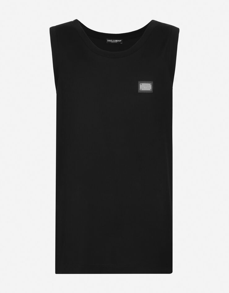 Jersey singlet with branded tag - 1