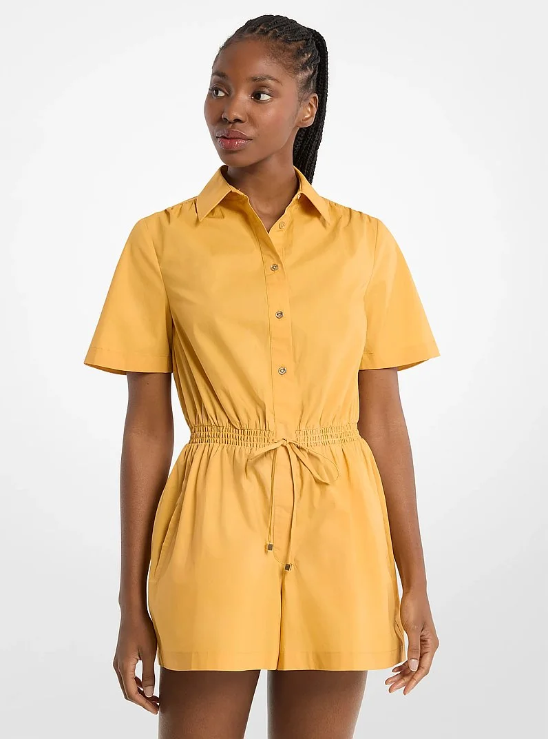 Cotton Poplin Romper - 1