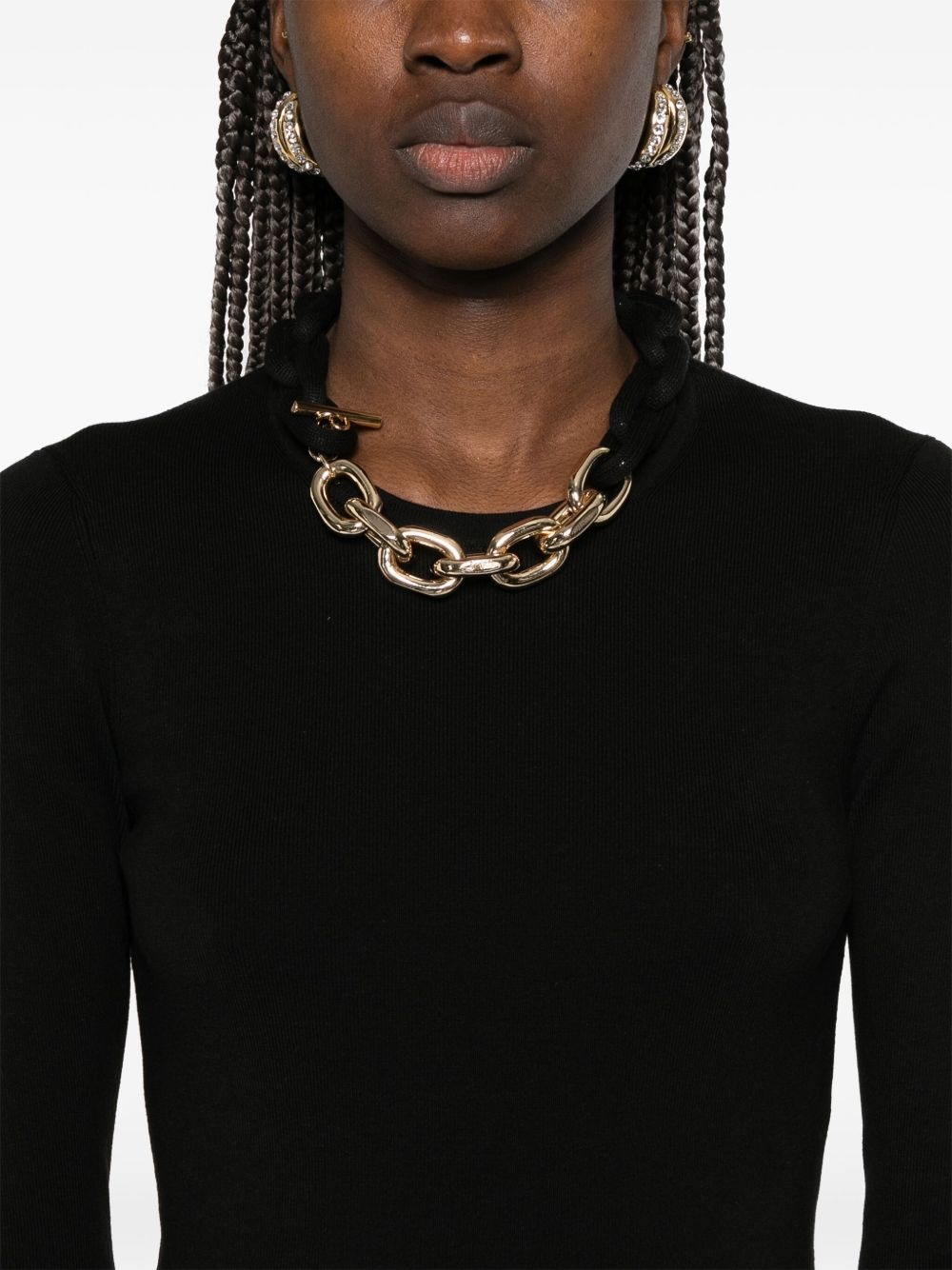 chain-detailed mini dress - 5