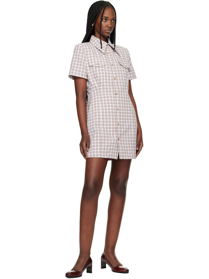 WILLY CHAVARRIA Red & White Chavela Minidress outlook